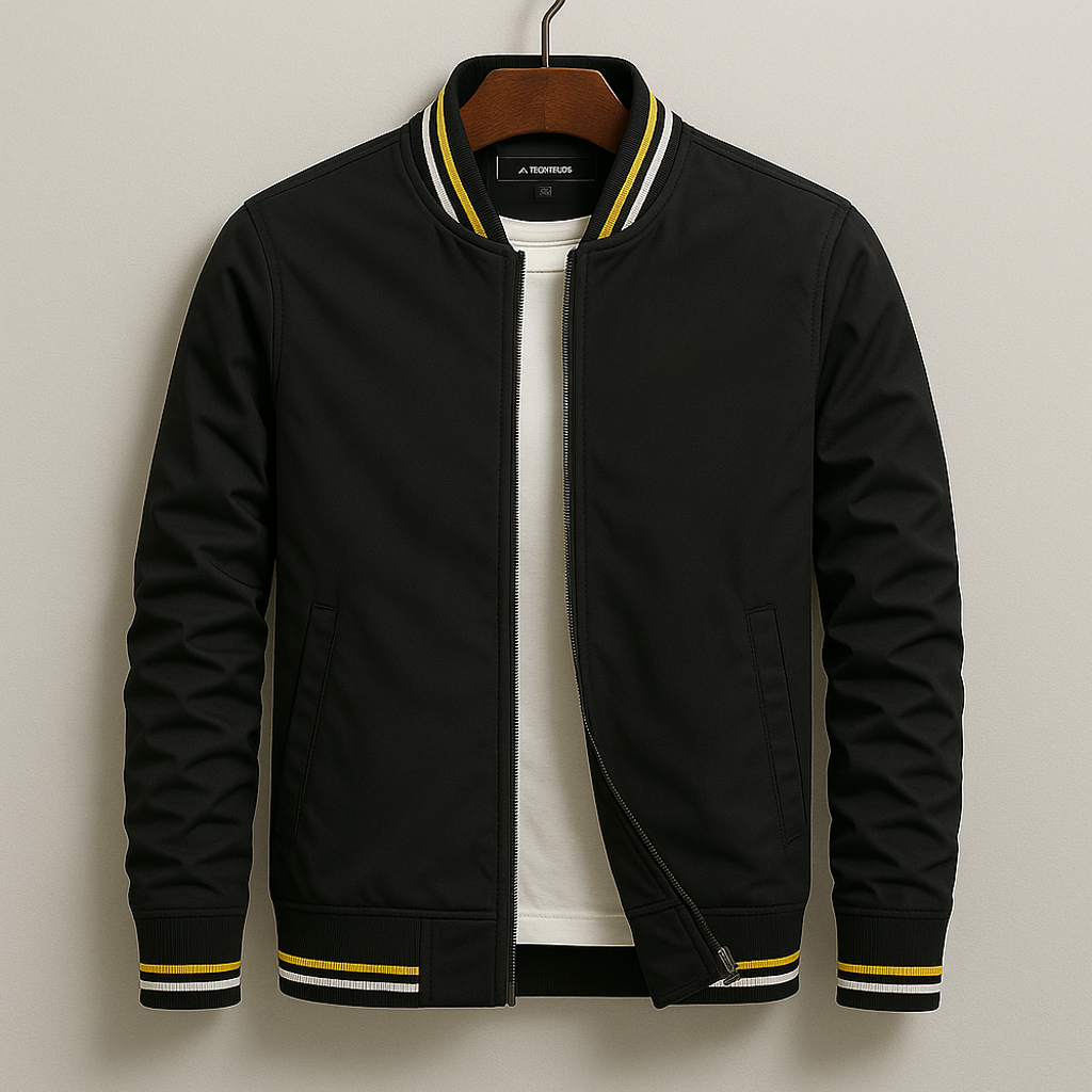 Lenoir™ | Stylish Striped Bomber Jacket