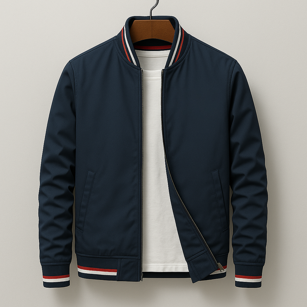 Lenoir™ | Stylish Striped Bomber Jacket