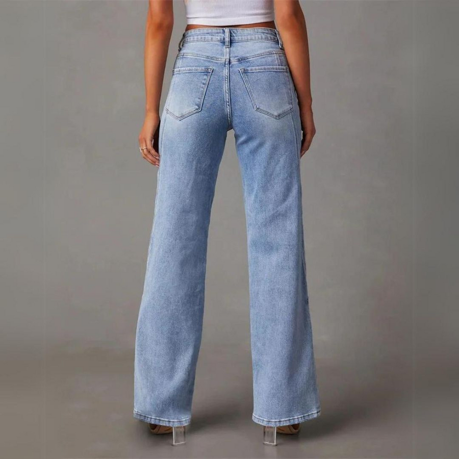 Sophia - High Waisted Wide Leg Jeans