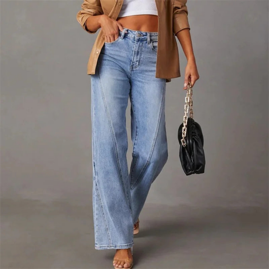 Sophia - High Waisted Wide Leg Jeans