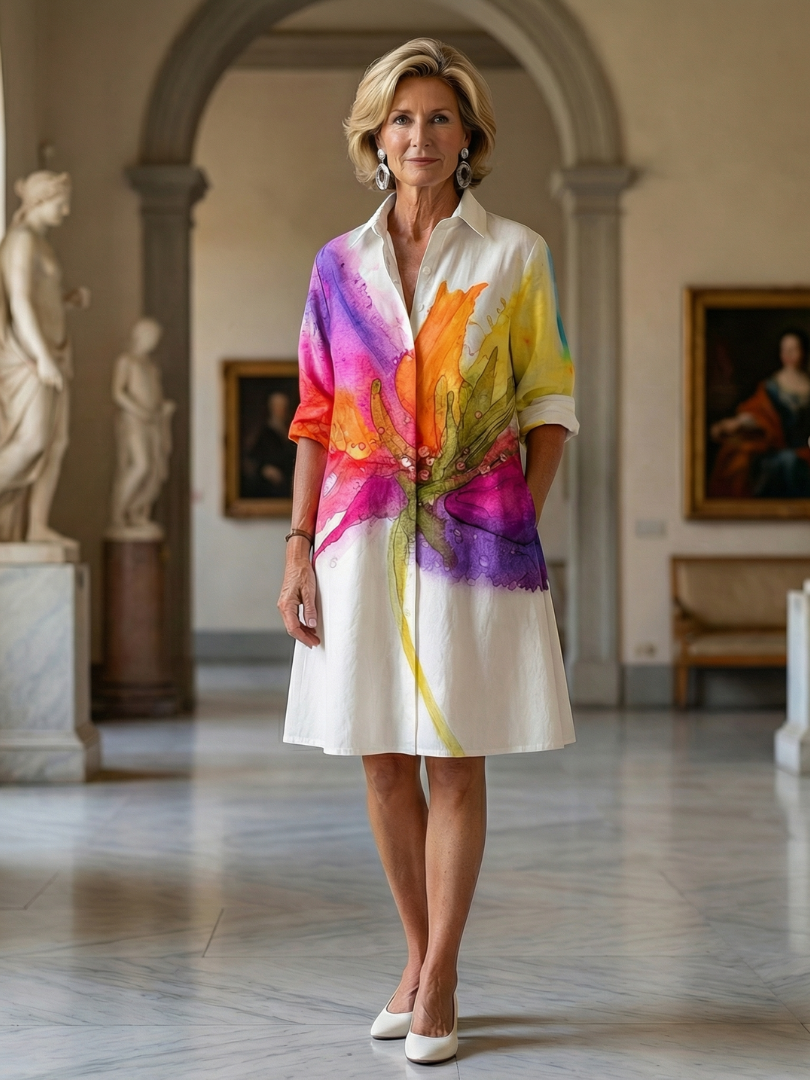 Soraya | Painted Garden Dress