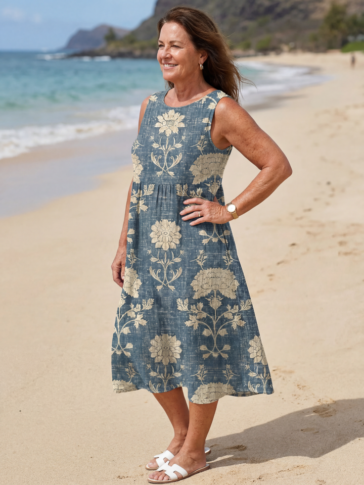 Lindi | Shoreline Floral Midi Dress