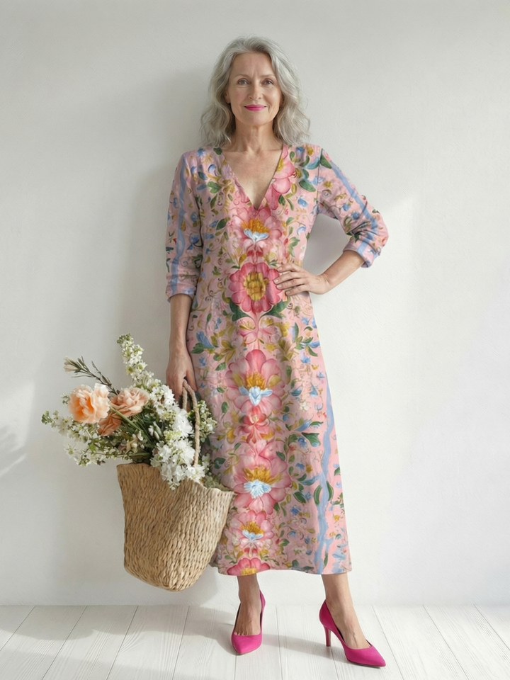 Orlina | Light Form Floral Midi Dress