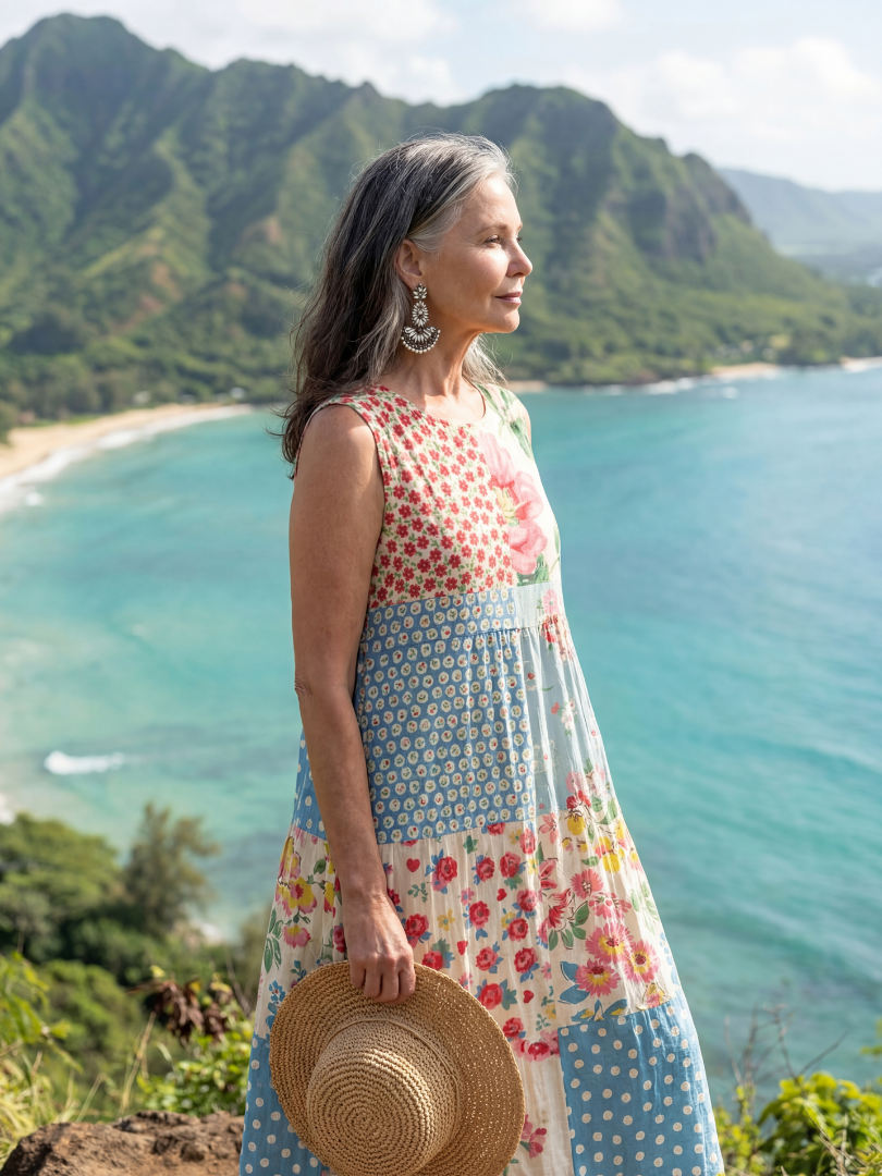 Tala | Coastal Floral Midi Dress