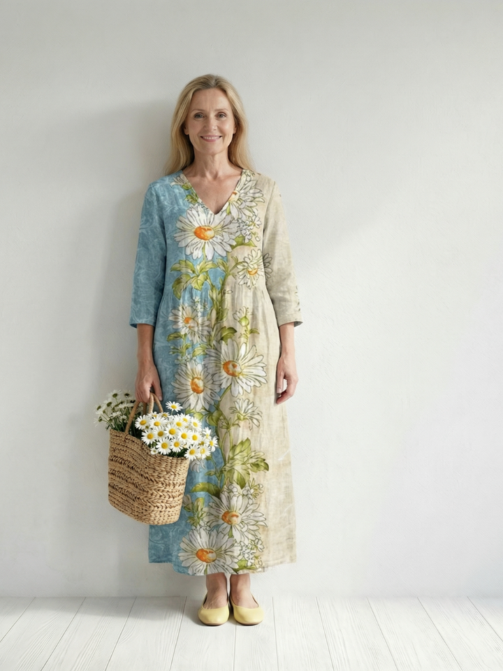 Selmira | Light Daisy Midi Dress