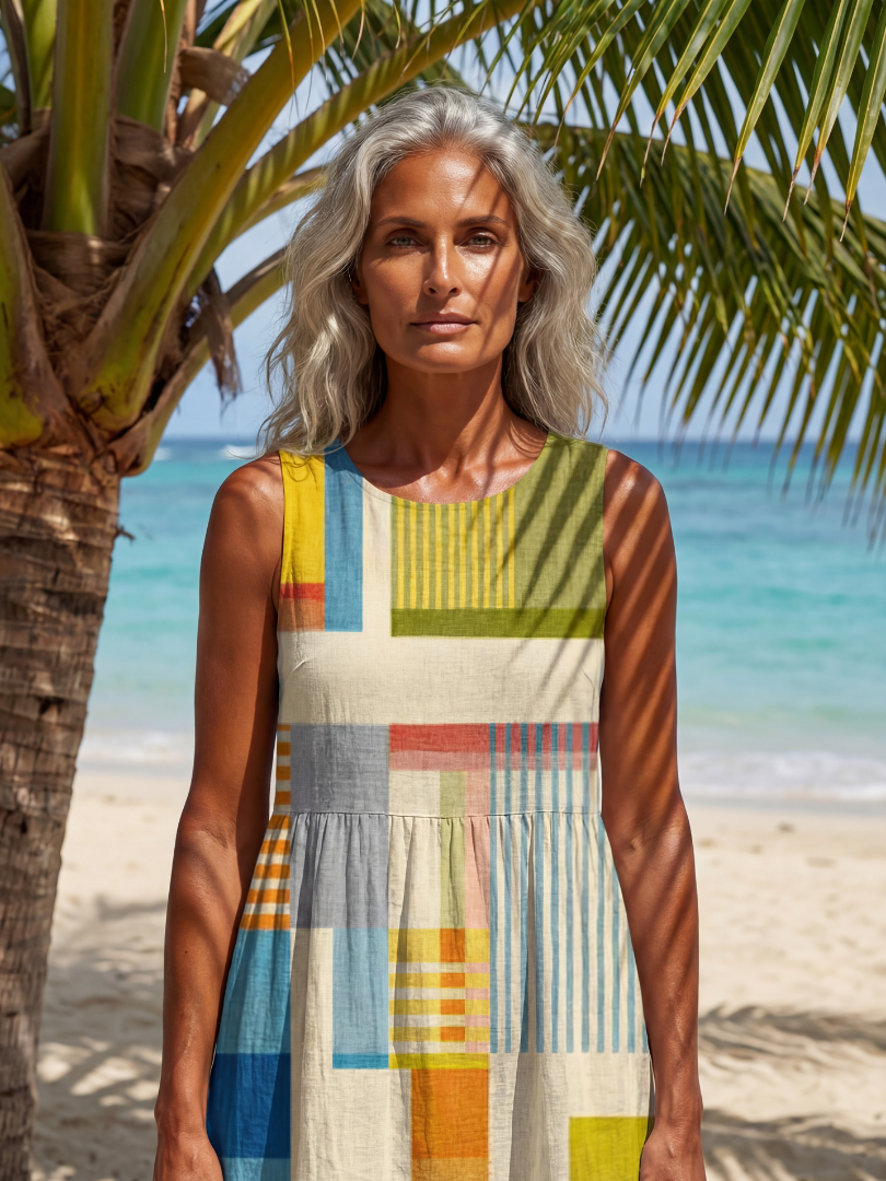 Ayana | Painted Block Midi Dress