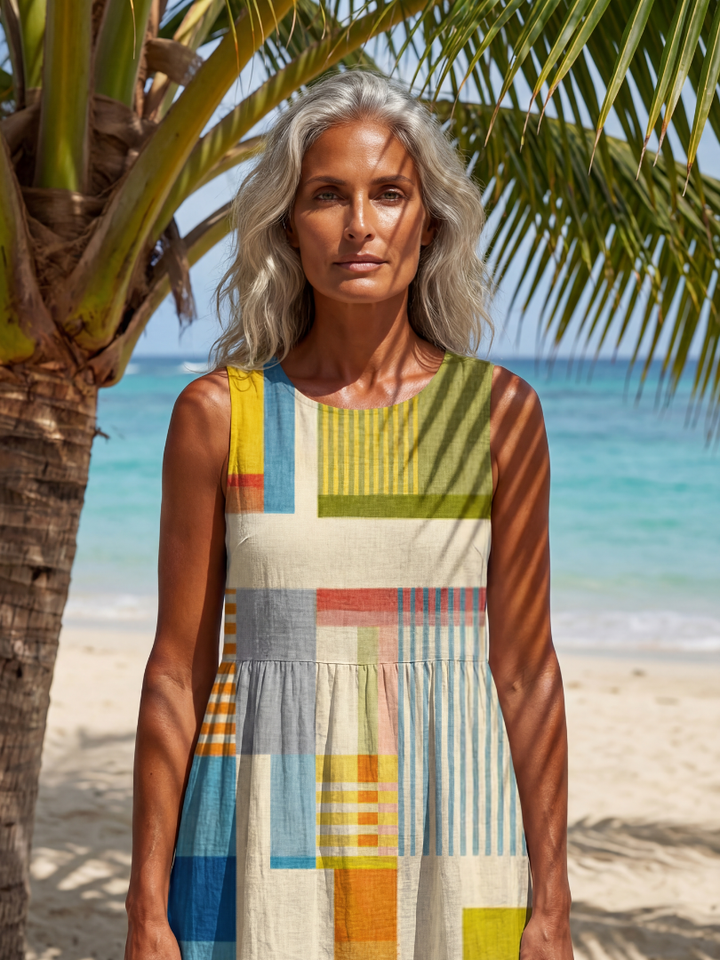 Ayana | Painted Block Midi Dress