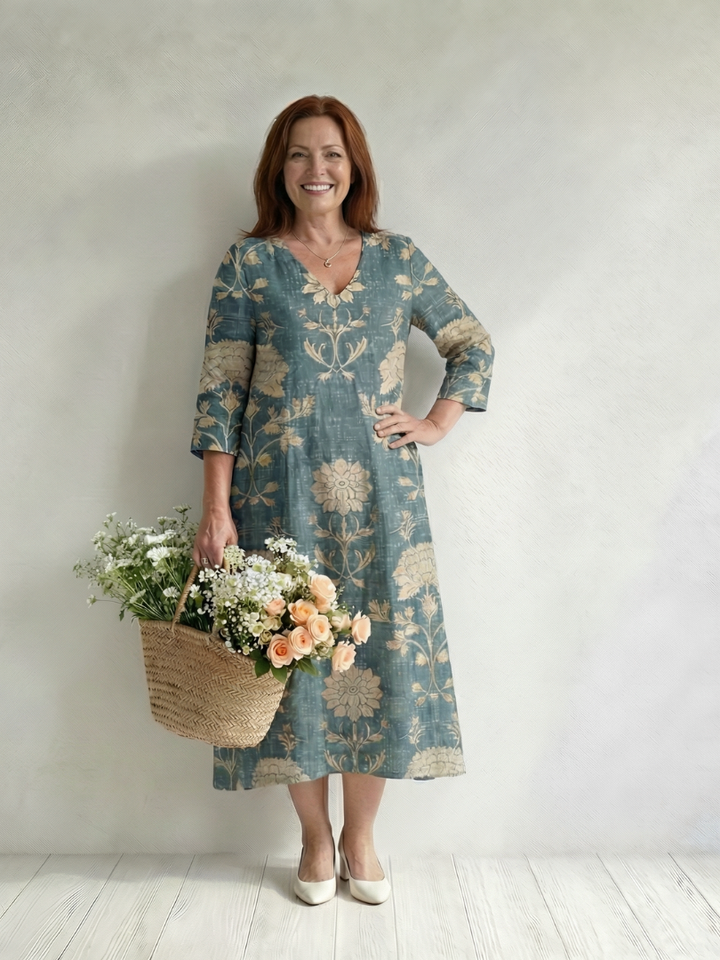 Elaris | Gentle Shape Floral Midi Dress