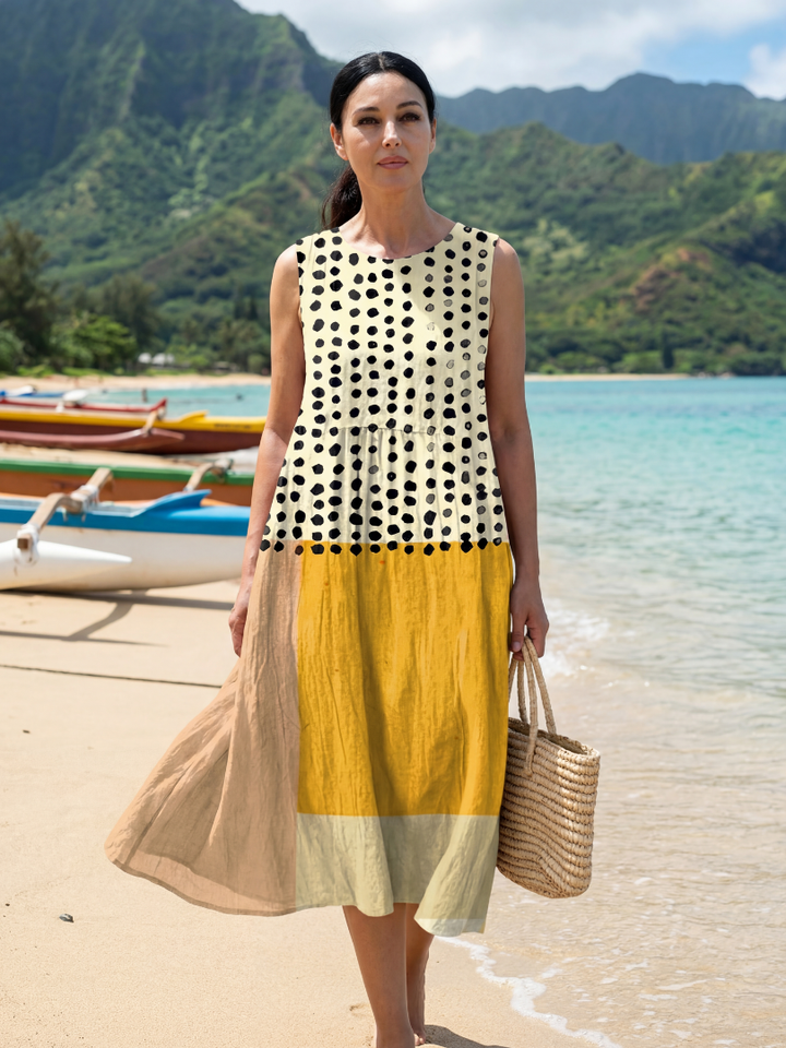 Nia | Garden Dot Midi Dress