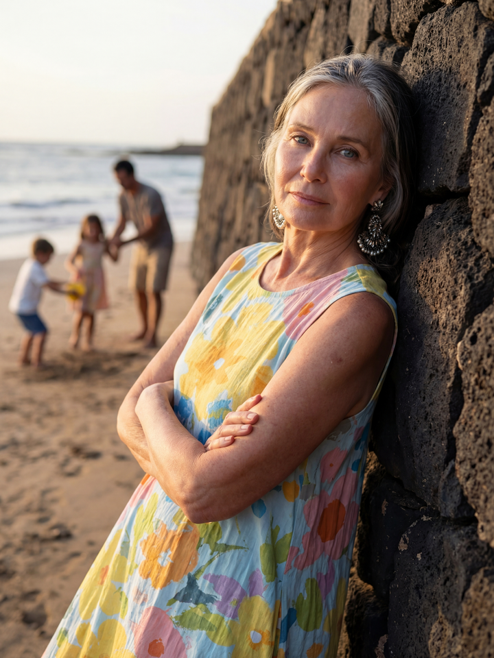 Nia | Coastal Texture Midi Dress