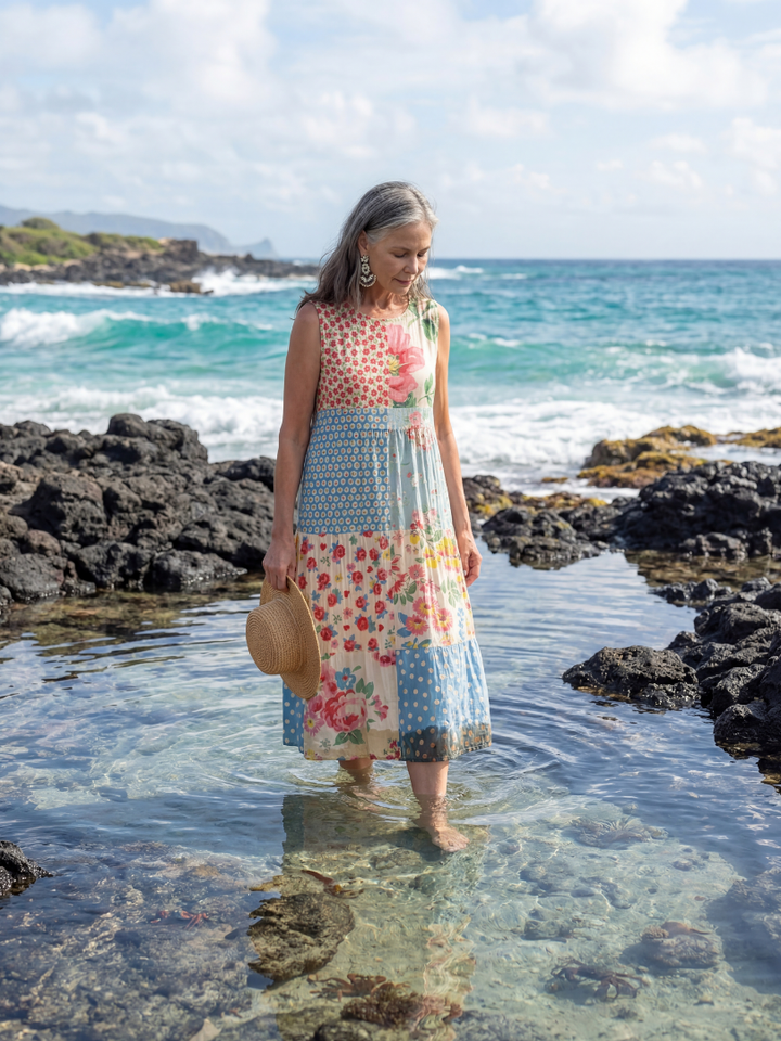 Tala | Coastal Floral Midi Dress