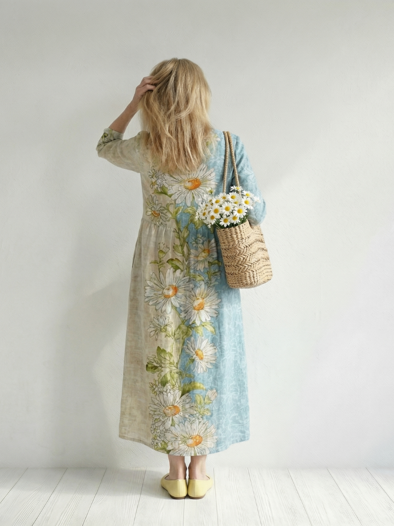 Selmira | Light Daisy Midi Dress
