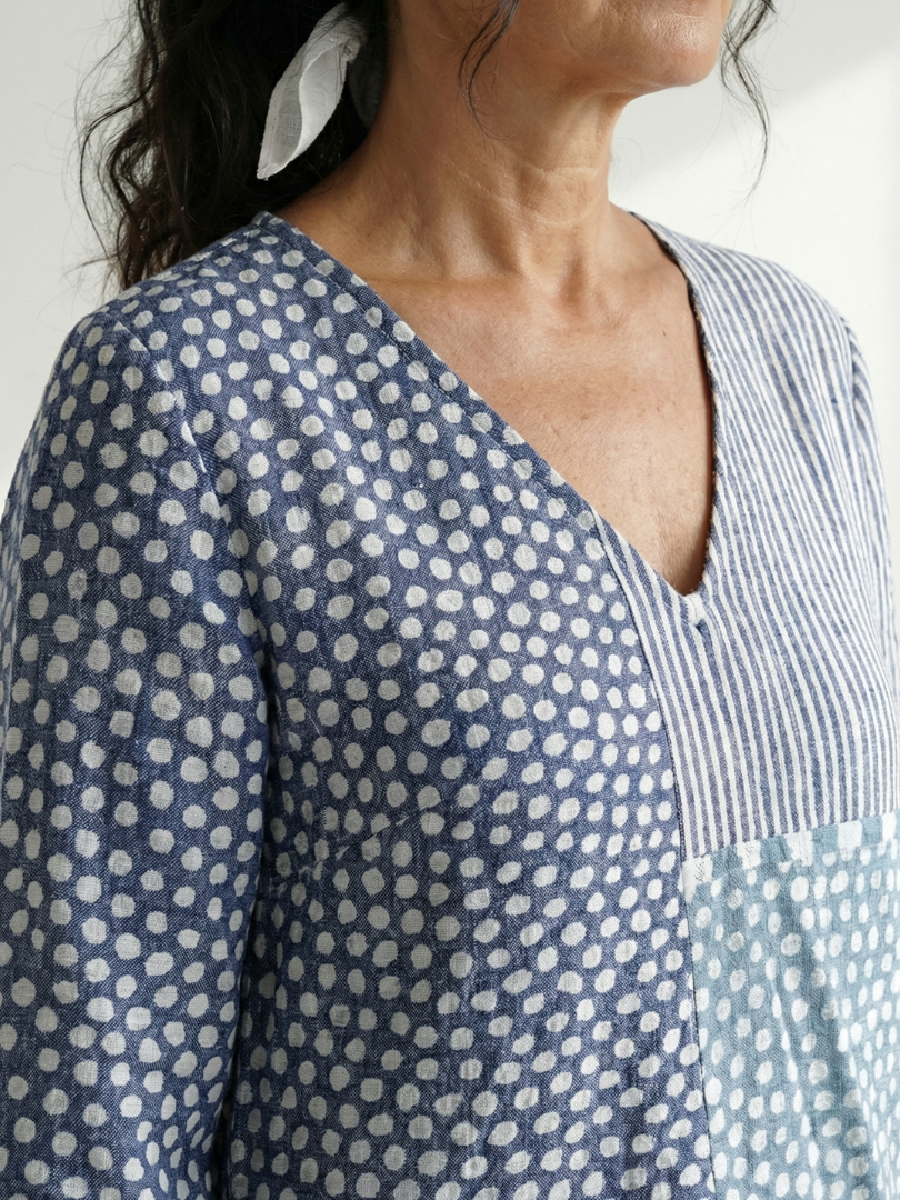 Maelis | Fit Patchwork Midi Dress