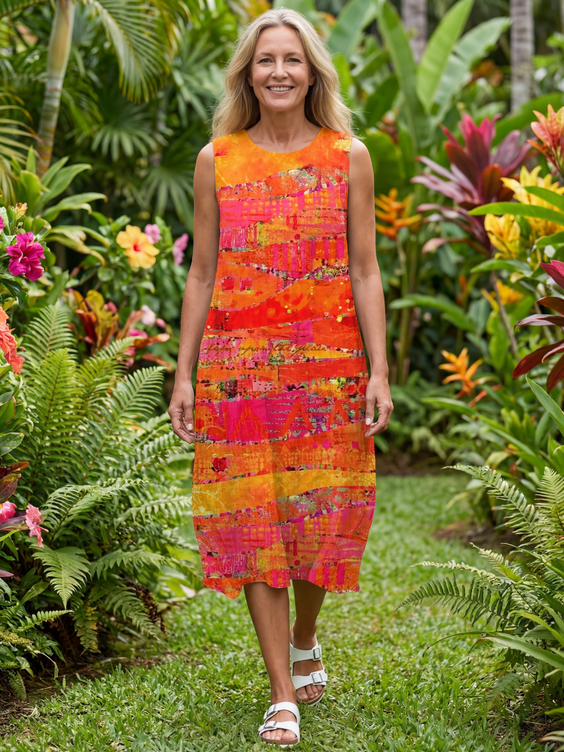 Zuri | Painted Path Midi Dress
