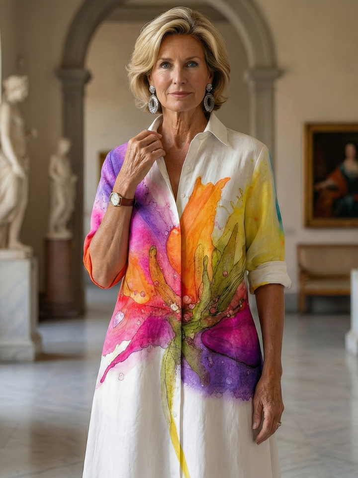 Soraya | Painted Garden Dress