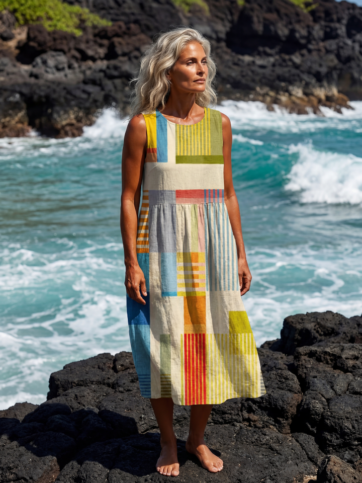 Ayana | Painted Block Midi Dress