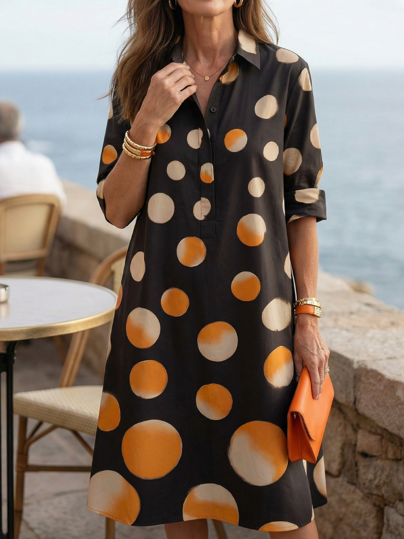 Sofia | Sunset Dot Dress