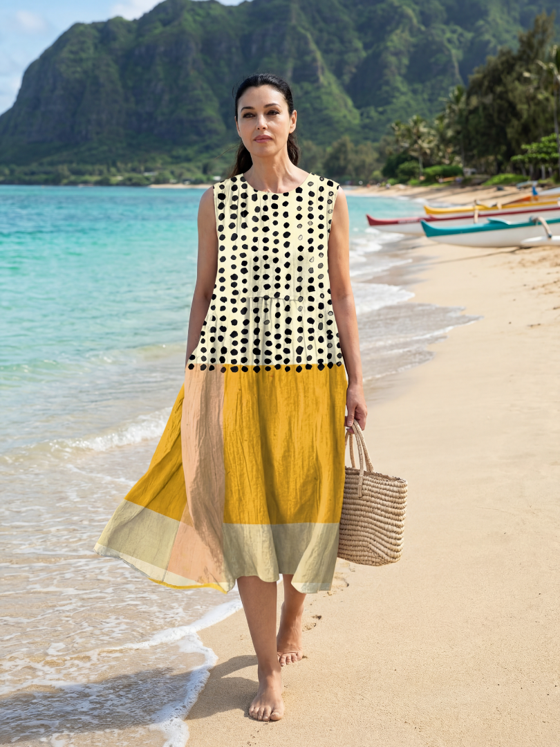 Nia | Garden Dot Midi Dress