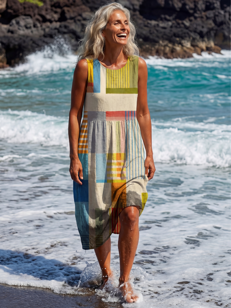 Ayana | Painted Block Midi Dress