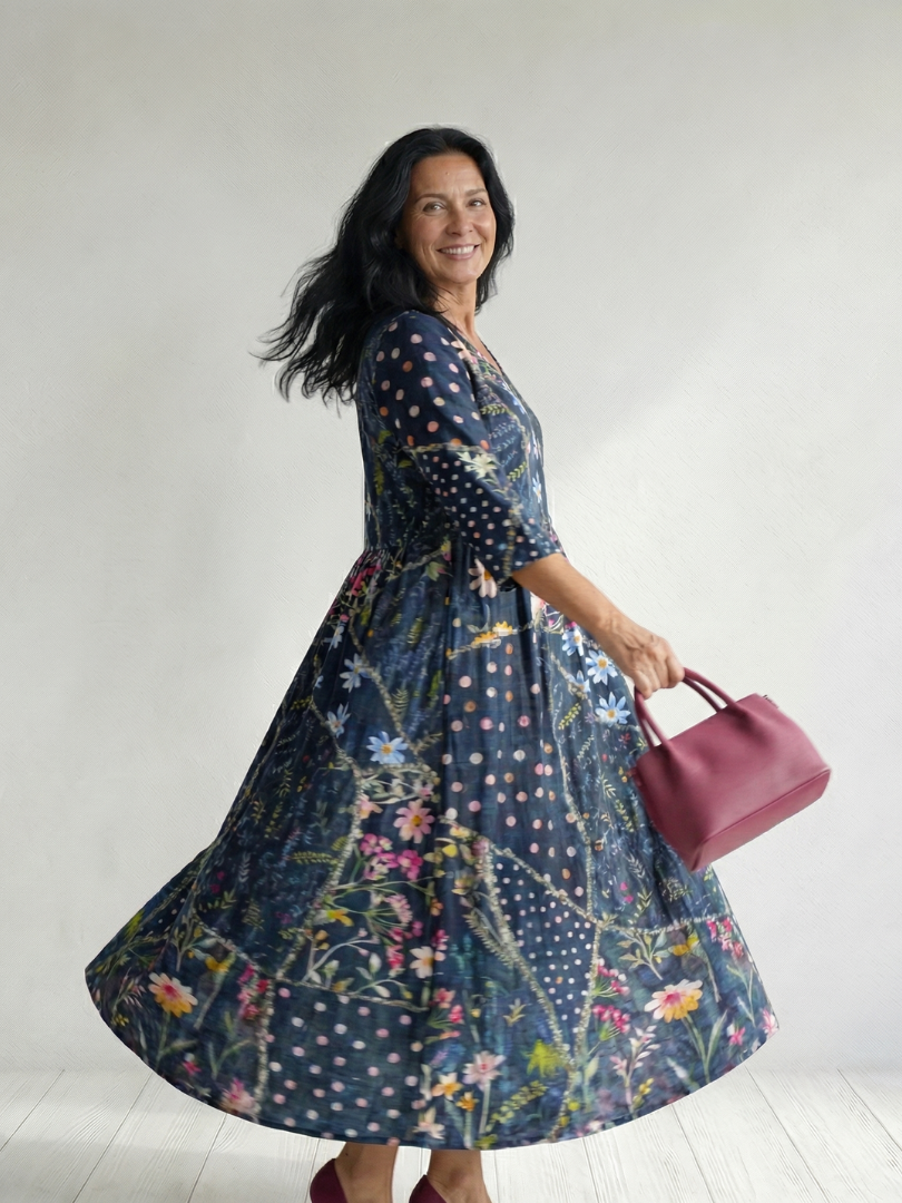 Orien | Easy Gather Floral Midi Dress