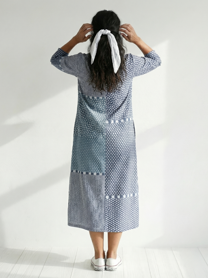 Maelis | Fit Patchwork Midi Dress