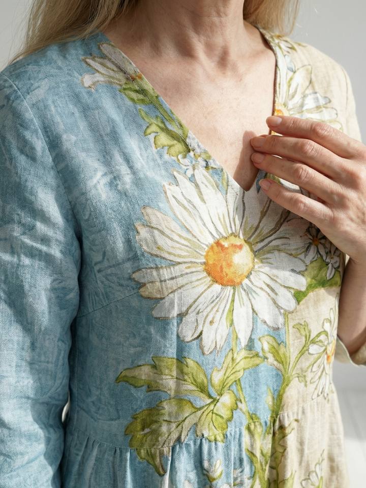 Selmira | Light Daisy Midi Dress