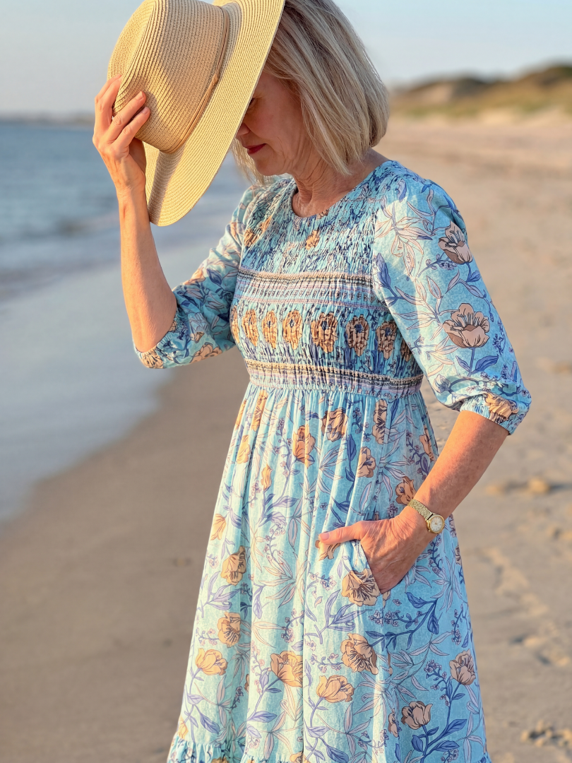 Amira | Meadow Gather Midi Dress