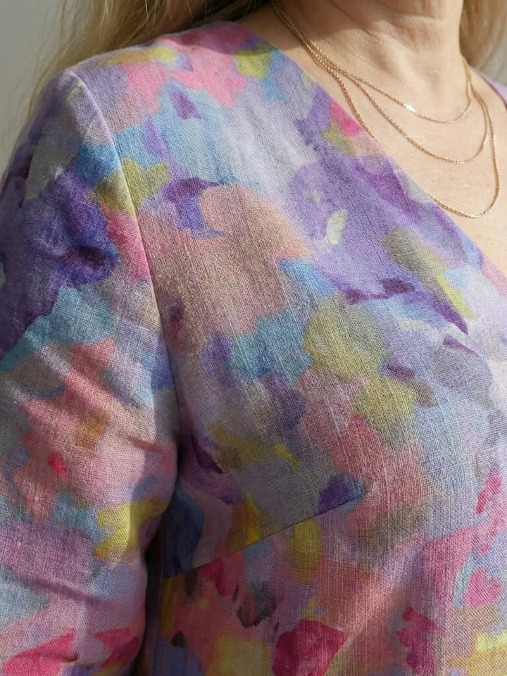 Almira | Abstract Floral Midi Dress