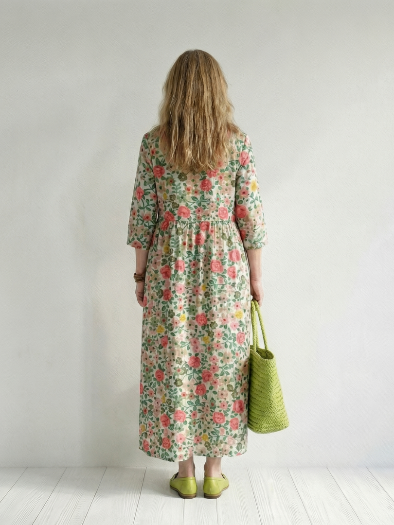 Eloria | Scatter Flower Midi Dress