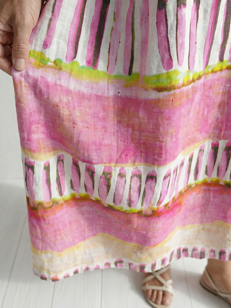 Mariselle | Easy Flow Patterned Stripe Midi Dress