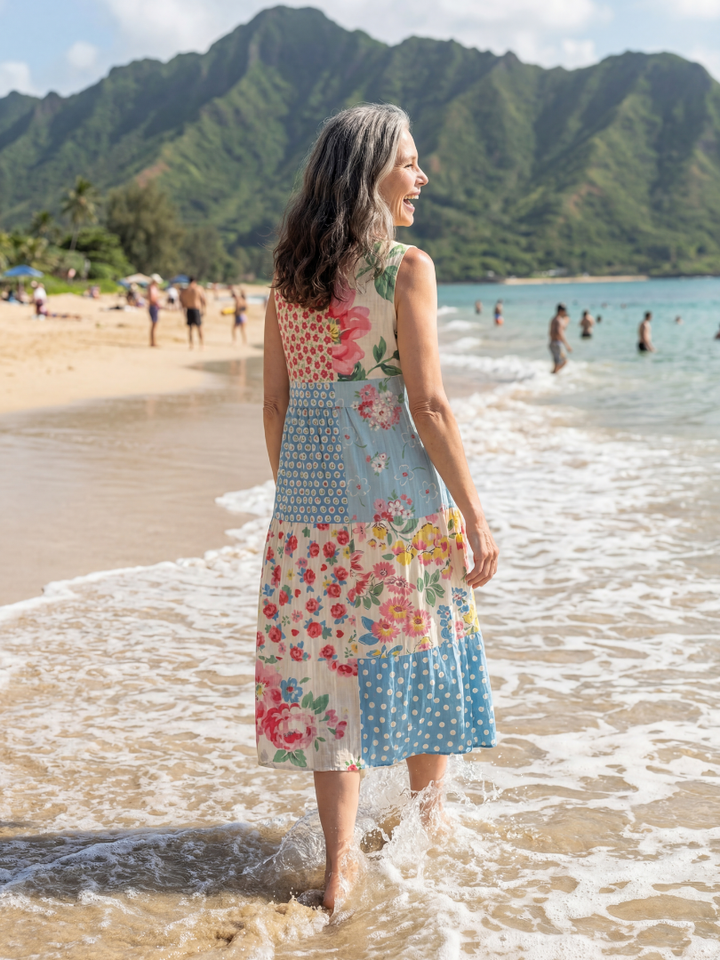 Tala | Coastal Floral Midi Dress