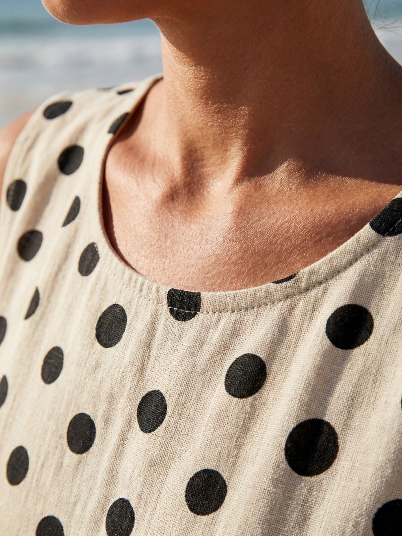 Nia | Garden Dot Midi Dress