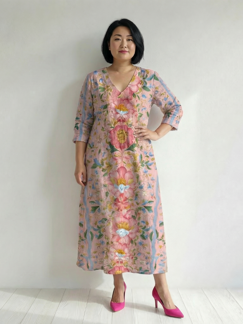 Orlina | Light Form Floral Midi Dress