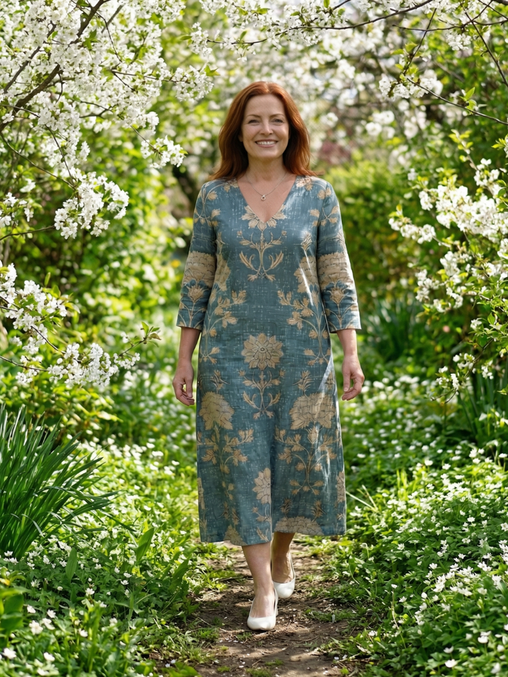 Elaris | Gentle Shape Floral Midi Dress
