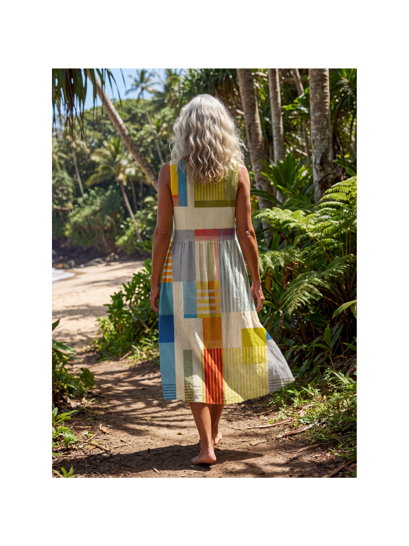 Ayana | Painted Block Midi Dress