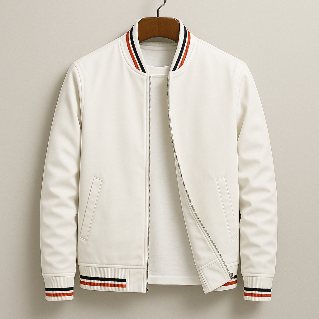 Lenoir™ | Stylish Striped Bomber Jacket