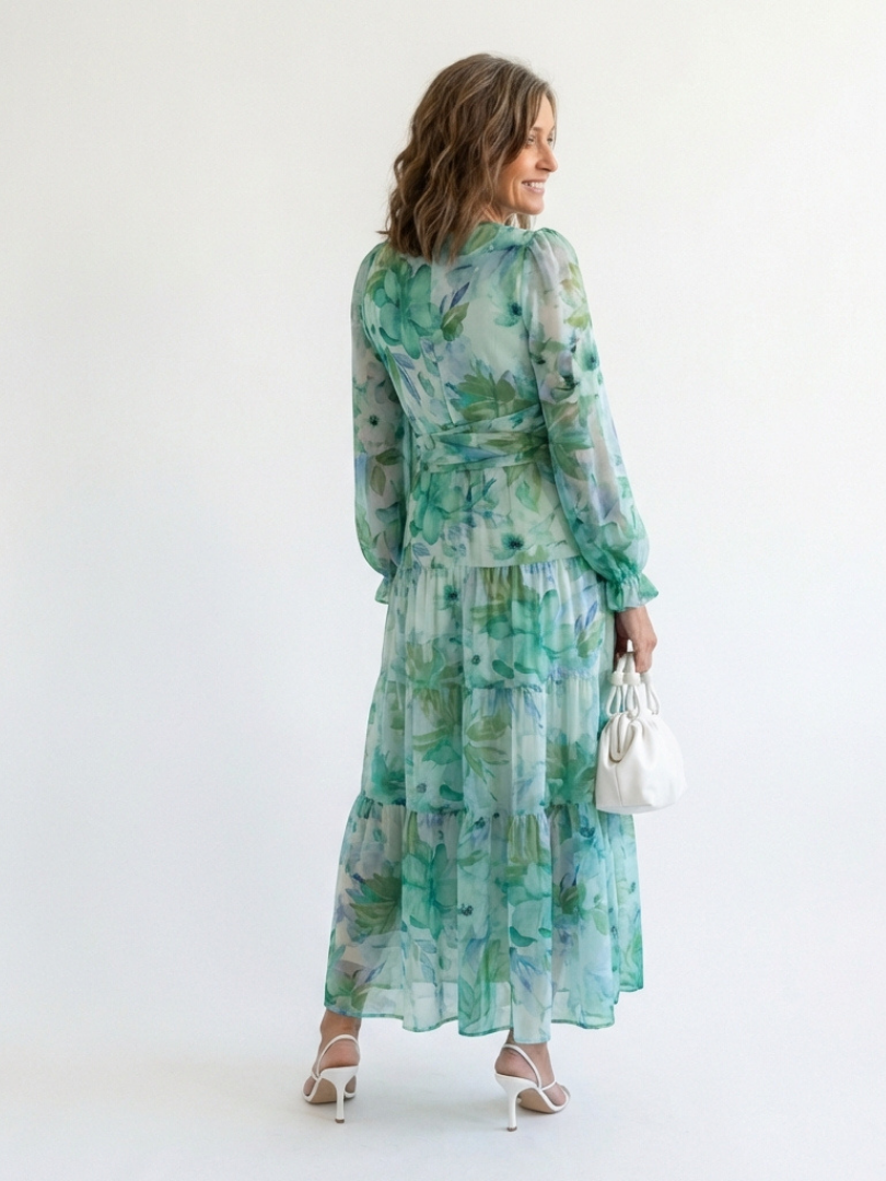 Leona | Long Sleeve Floral Maxi Dress