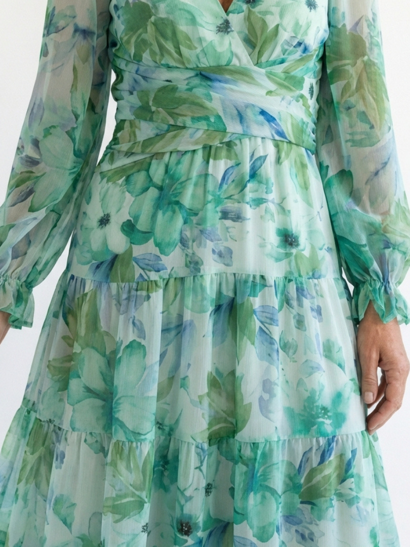 Leona | Long Sleeve Floral Maxi Dress