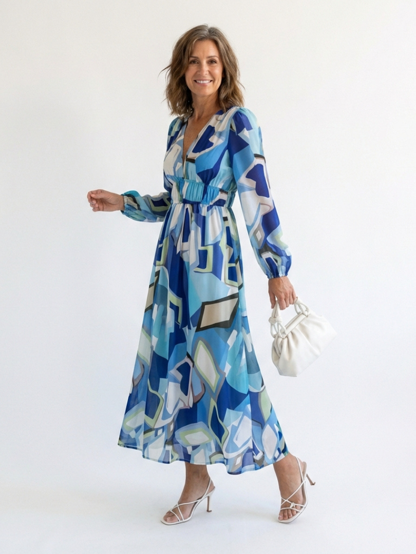 Leona | Long Sleeve Floral Maxi Dress