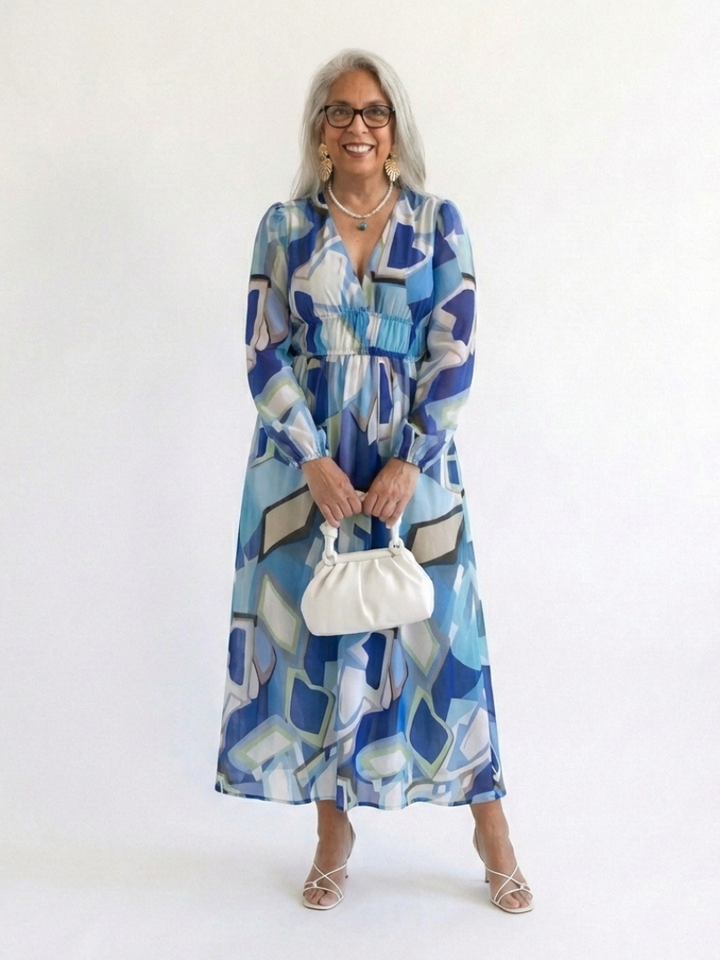 Leona | Long Sleeve Floral Maxi Dress