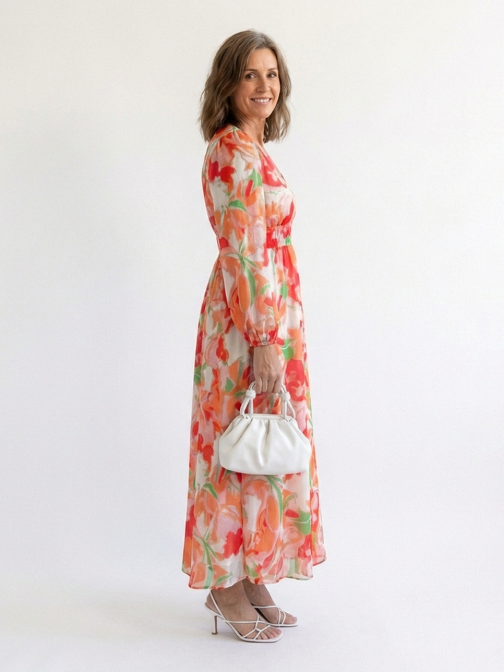 Leona | Long Sleeve Floral Maxi Dress