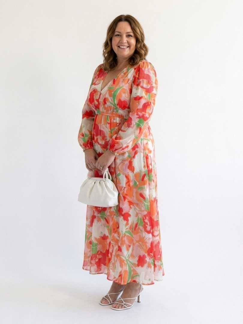 Leona | Long Sleeve Floral Maxi Dress