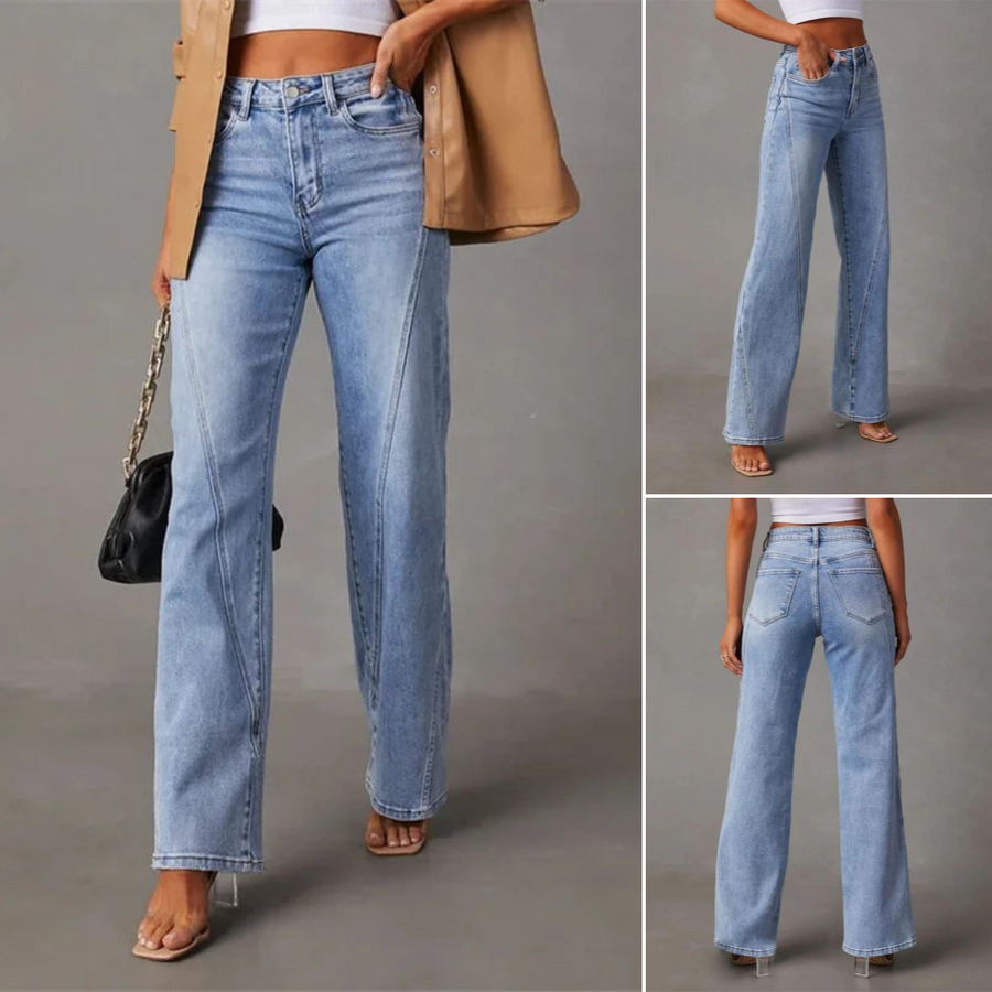 Sophia - High Waisted Wide Leg Jeans