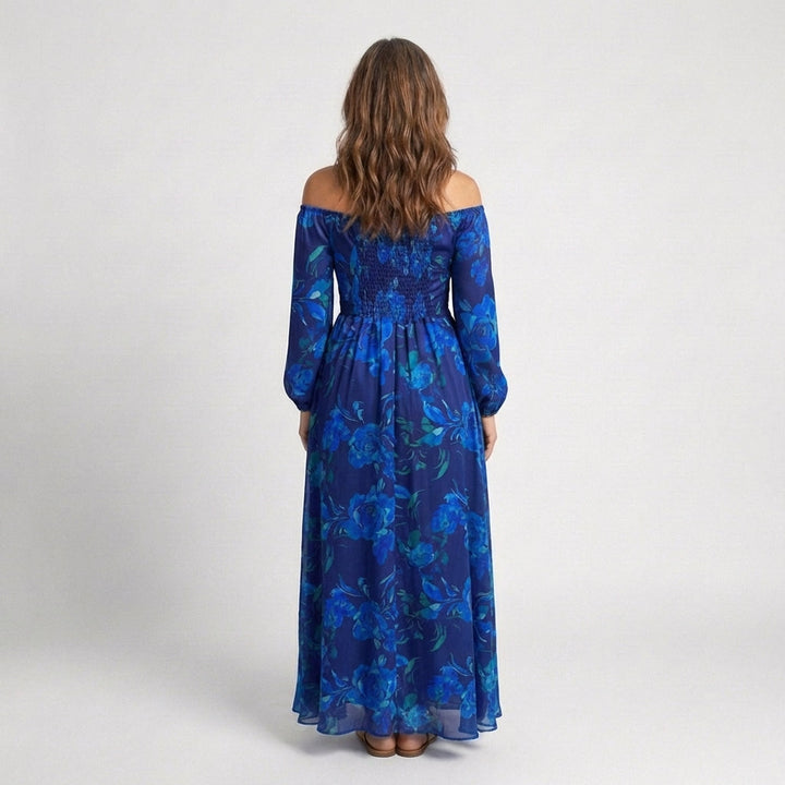 Selene | Off Shoulder Floral Maxi Dress