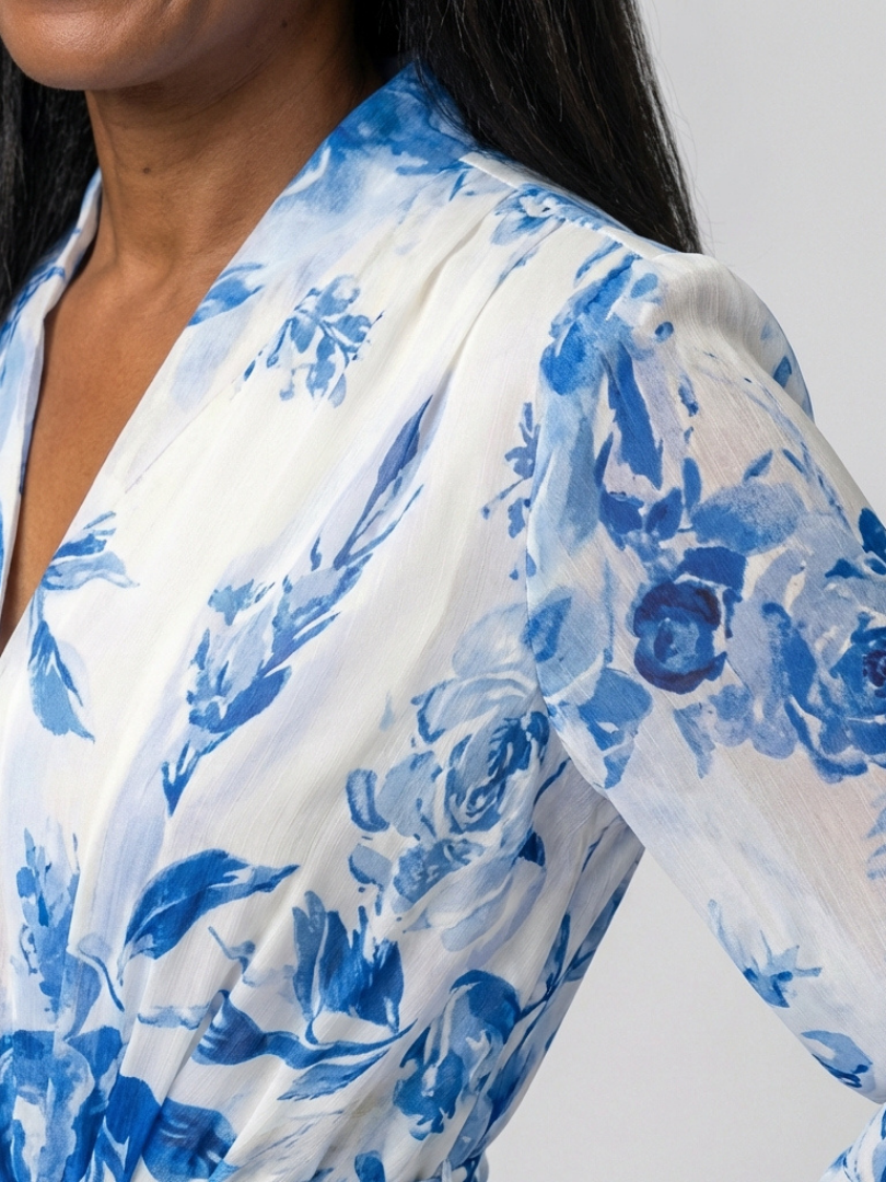 Ayanda | Floral Long Sleeve Wrap Maxi Dress