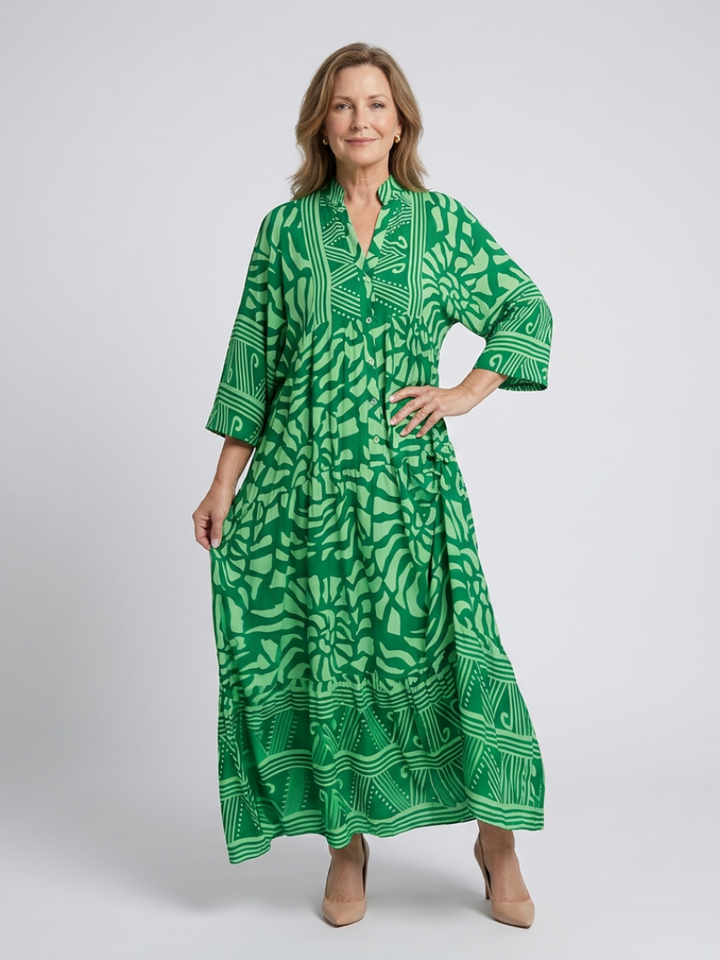 Laura | Button Front Midi Dress