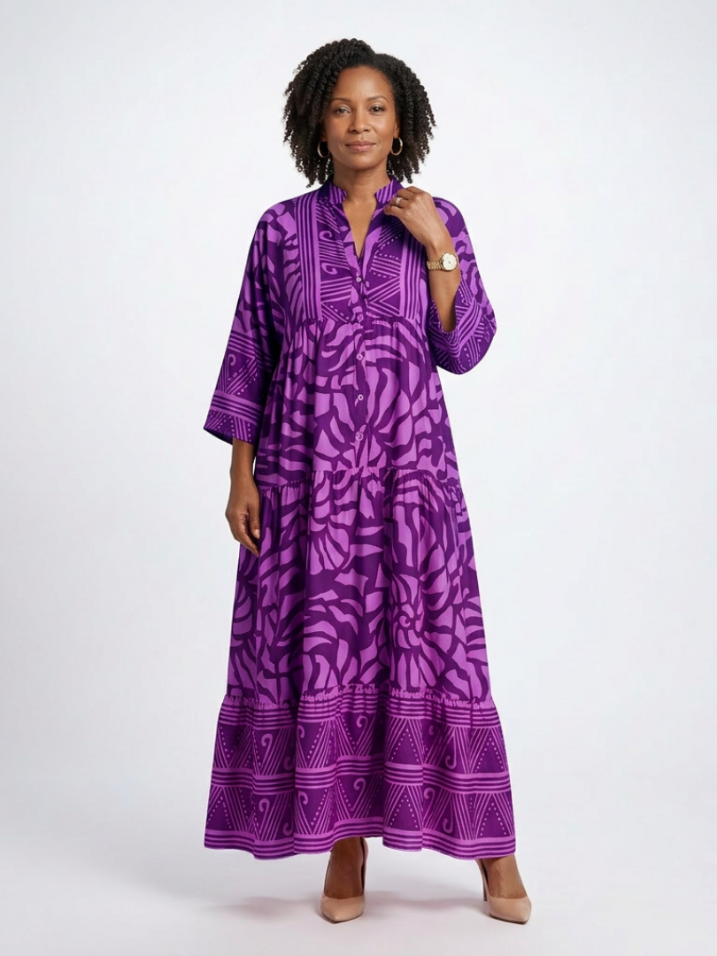 Laura | Button Front Midi Dress