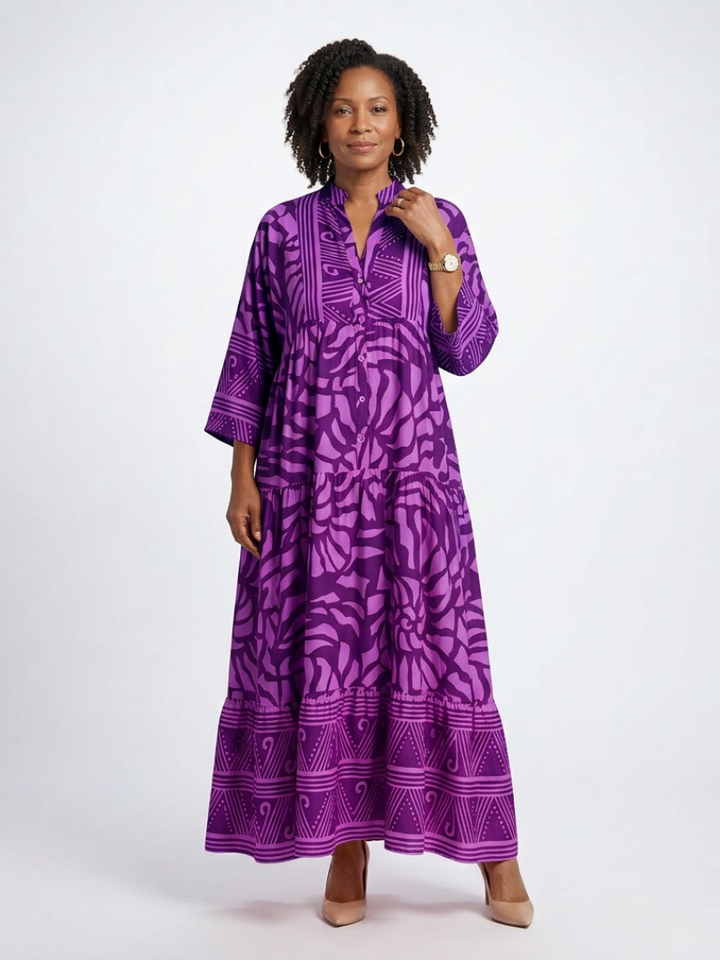 Laura | Button Front Midi Dress