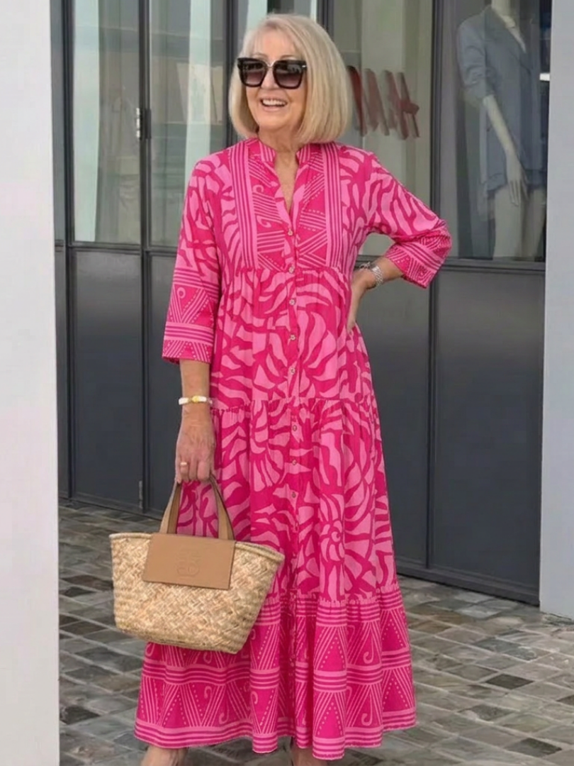 Laura | Button Front Midi Dress